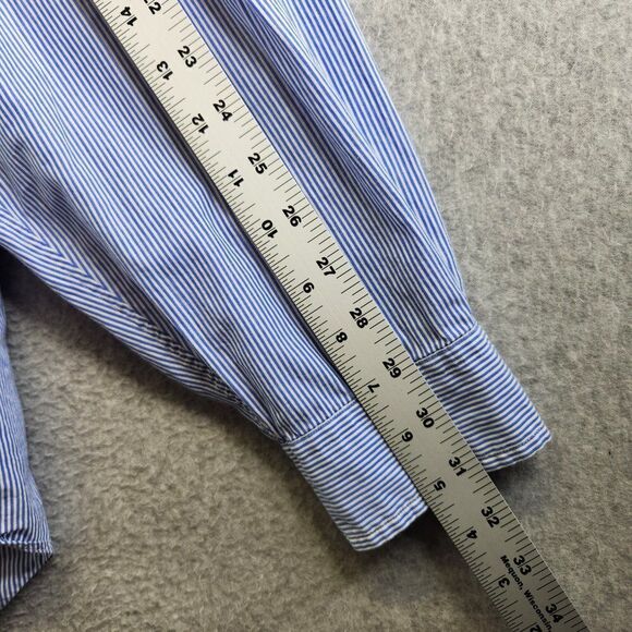 Ralph Lauren Shirt Mens 2XB Blue Striped Cotton Stretch Button Down Nautical - Picture 11 of 13